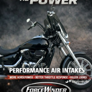 Kawasaki MeanStreak Gloss Black air cleaner by ForceWinder Performance Intakes