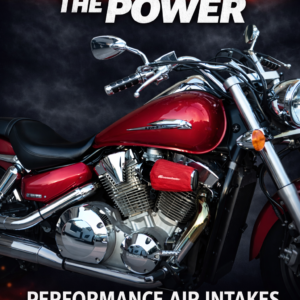 Honda VTX 1300 Gloss Black air cleaner by ForceWinder Performance Intakes