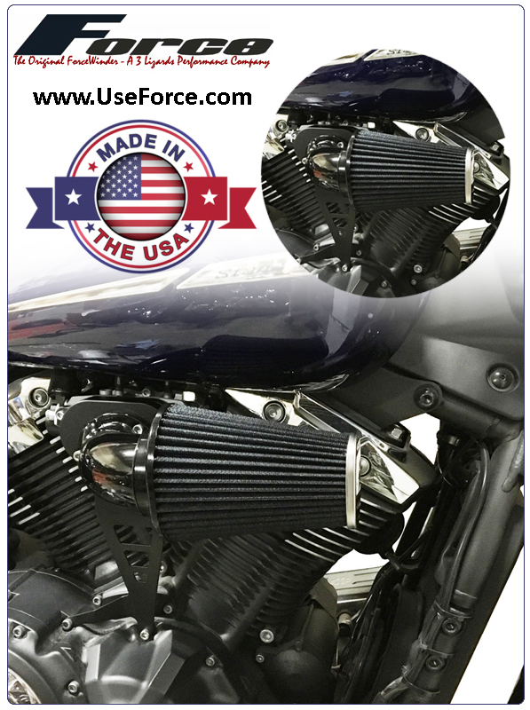 Yamaha Stryker, Star Stryker air cleaner by ForceWinder. ForceWinder air intakes.