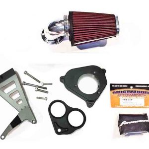 FI HARLEY Forcewinder USA KN FILTER BLACK RED CONE AIR CLEANER FILTER KIT CARB 