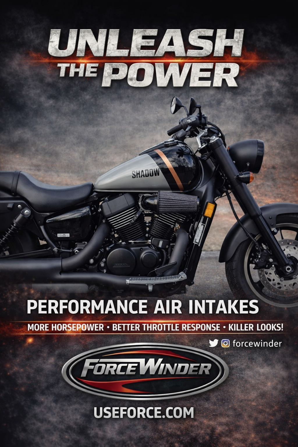 Honda Shadow Air Cleaner by ForceWinder Performance