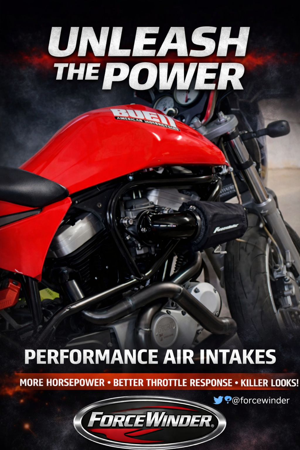 Buell Dominator air cleaner by ForceWinder Performance Intakes