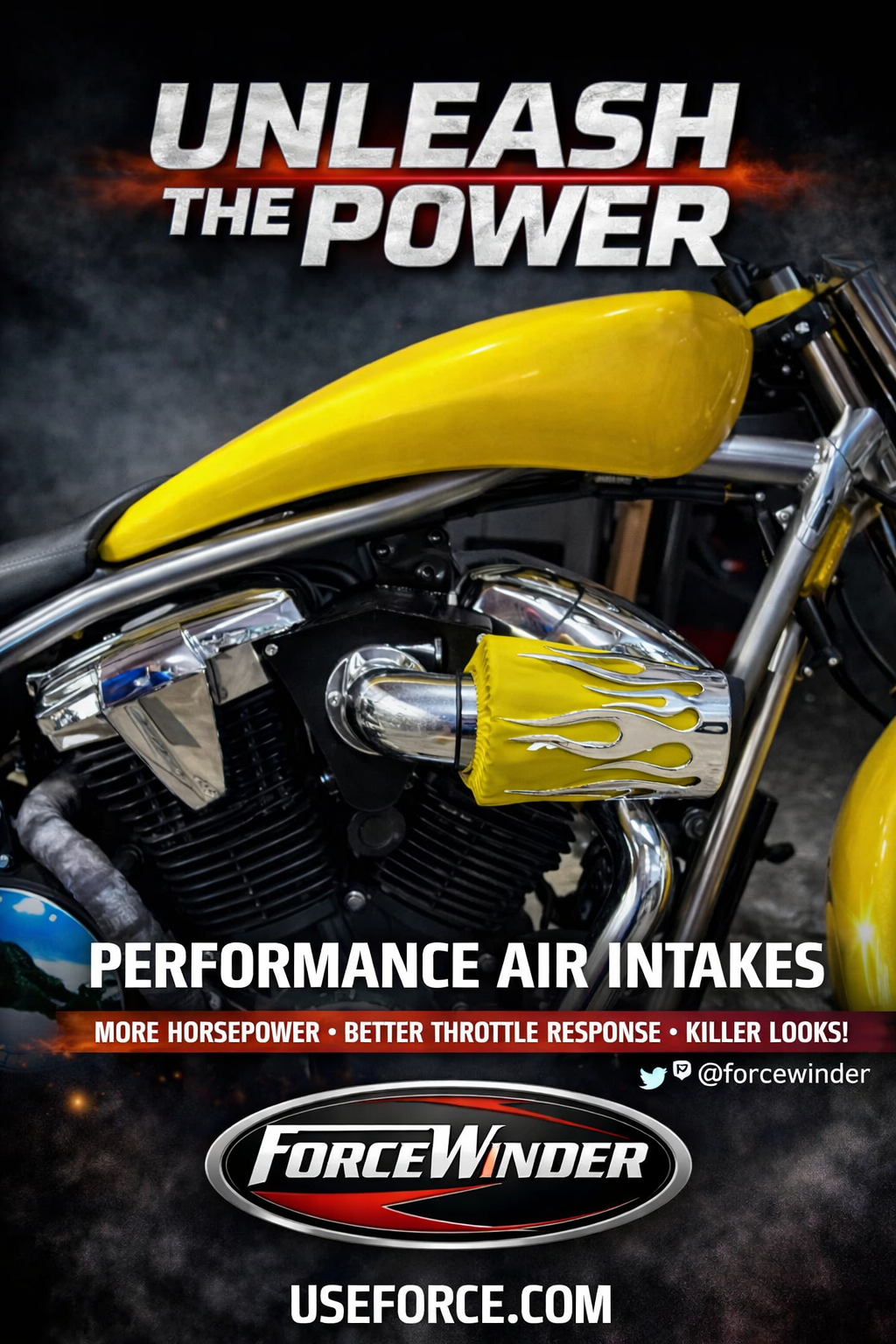 Honda Fury air cleaner by ForceWinder Performance Intakes