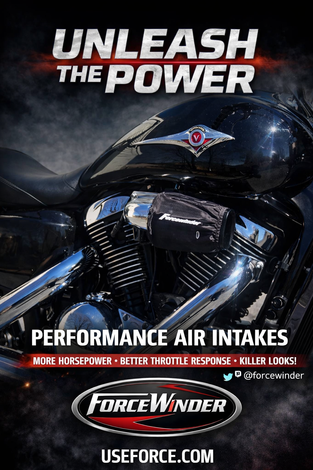 Kawasaki MeanStreak air cleaner by ForceWinder Performance Intakes