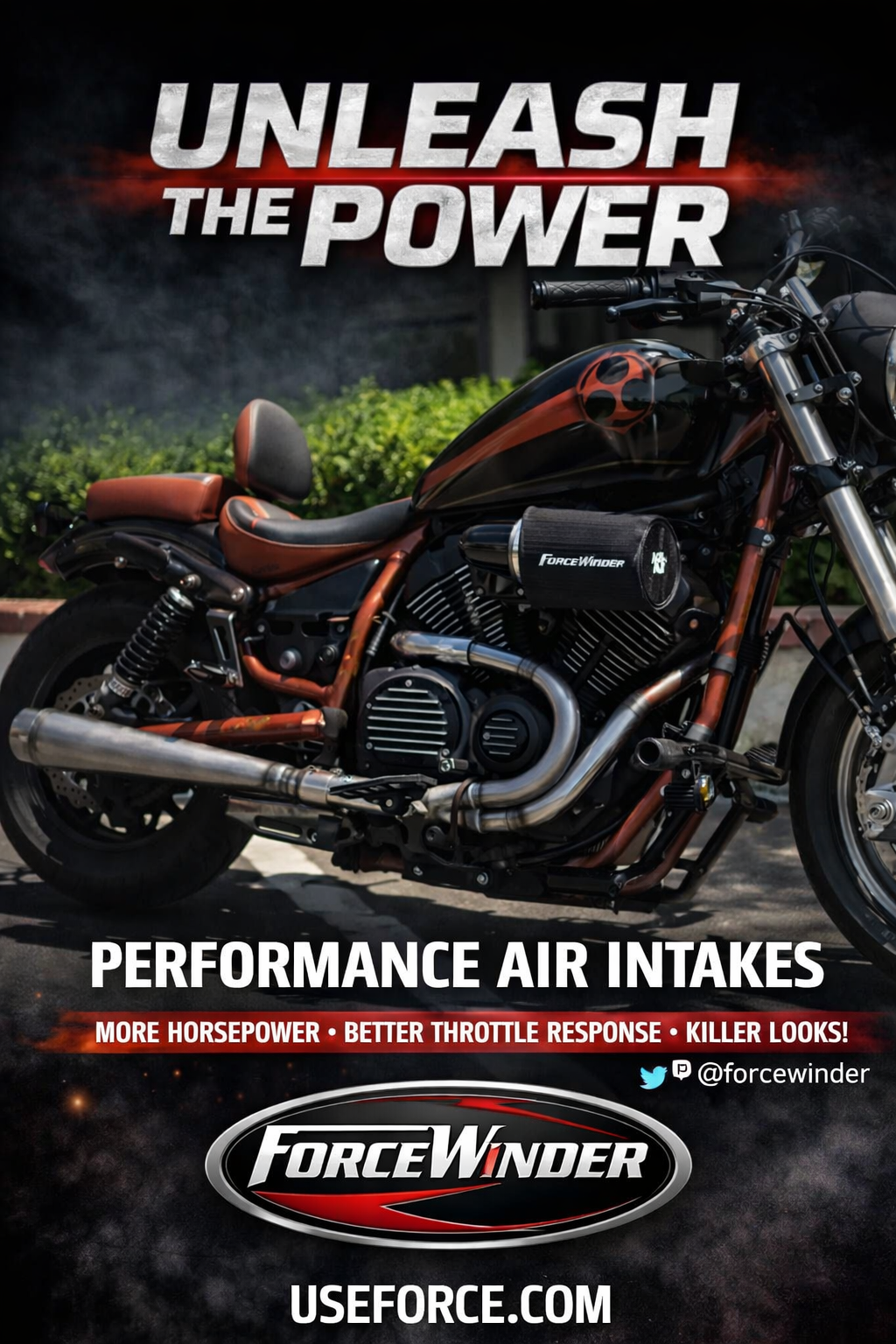 Yamaha Bolt Exhaust System by ForceWinder Performance