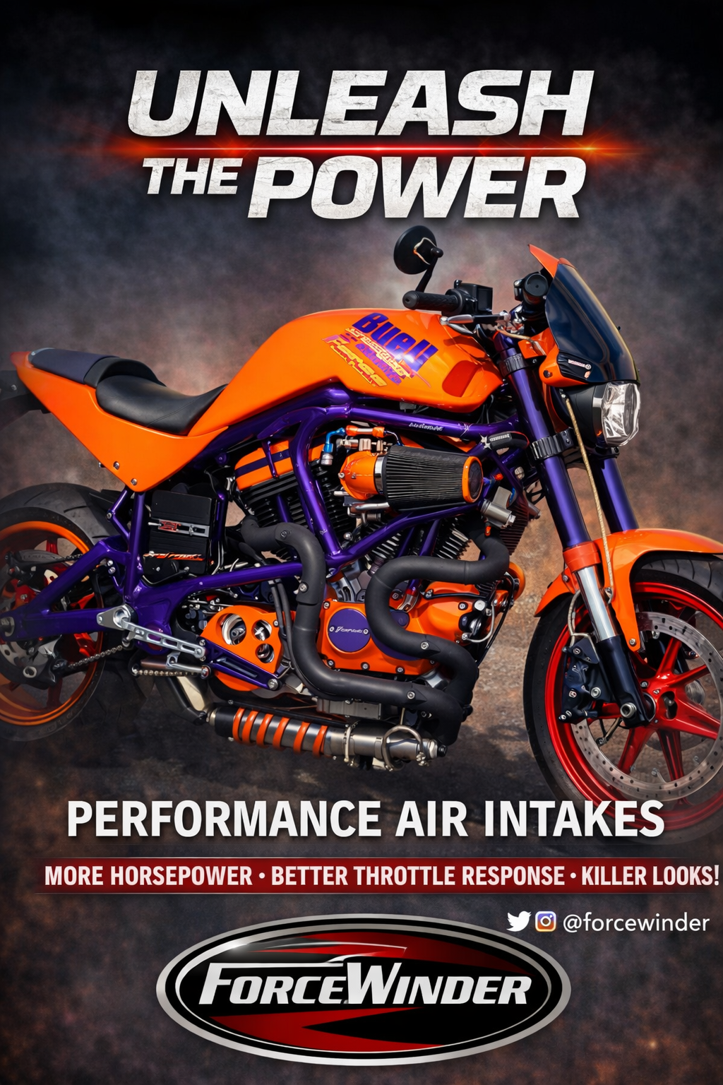 Buell XR Air Cleaner System and Exhaust by ForceWinder Performance