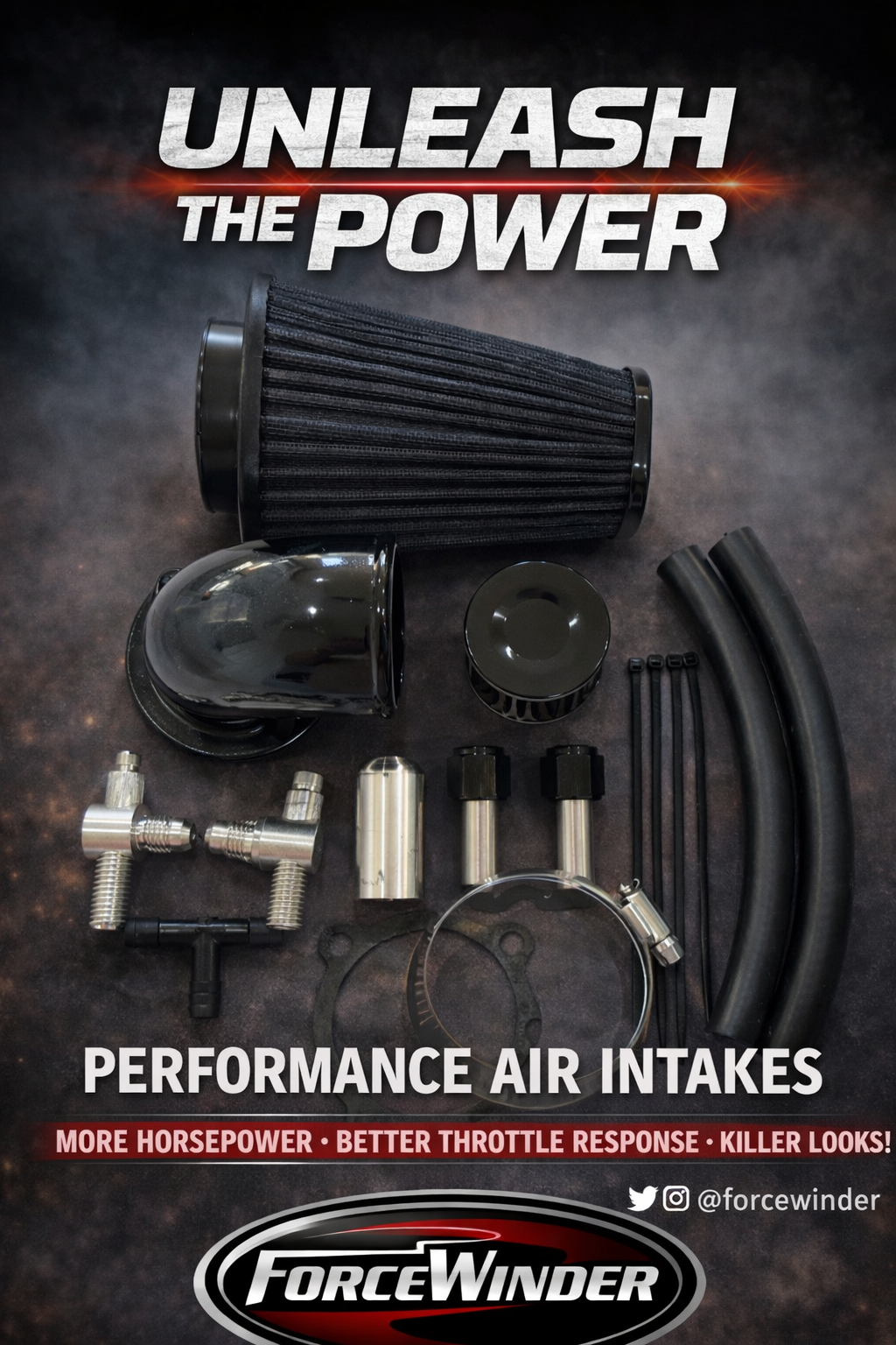 ForceWinder Air Cleaner XR OPTINUM Series Gloss Black