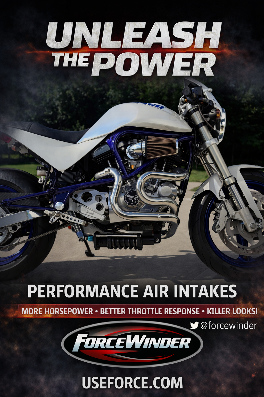 Buell Exhaust and Buell Air Cleaner by ForceWinder Performance