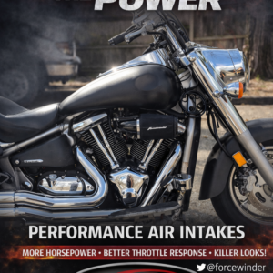 Kawasaki VN 2000 Gloss Black Intake by ForceWinder Performance