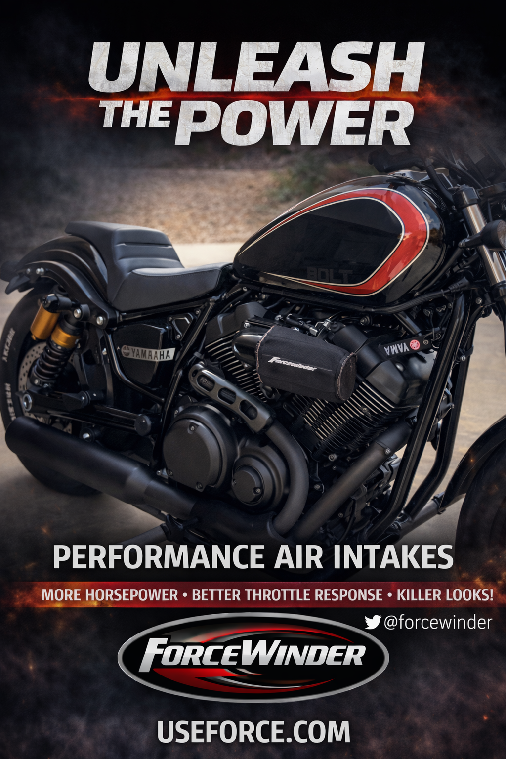 Yamaha Bolt GB R Spec Air Cleaner by ForceWinder Performance