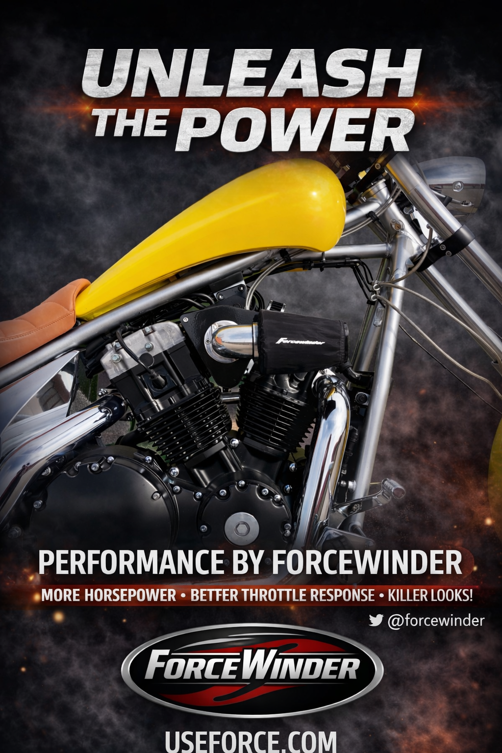 Honda Fury Chrome air cleaner by ForceWinder Performance Intakes