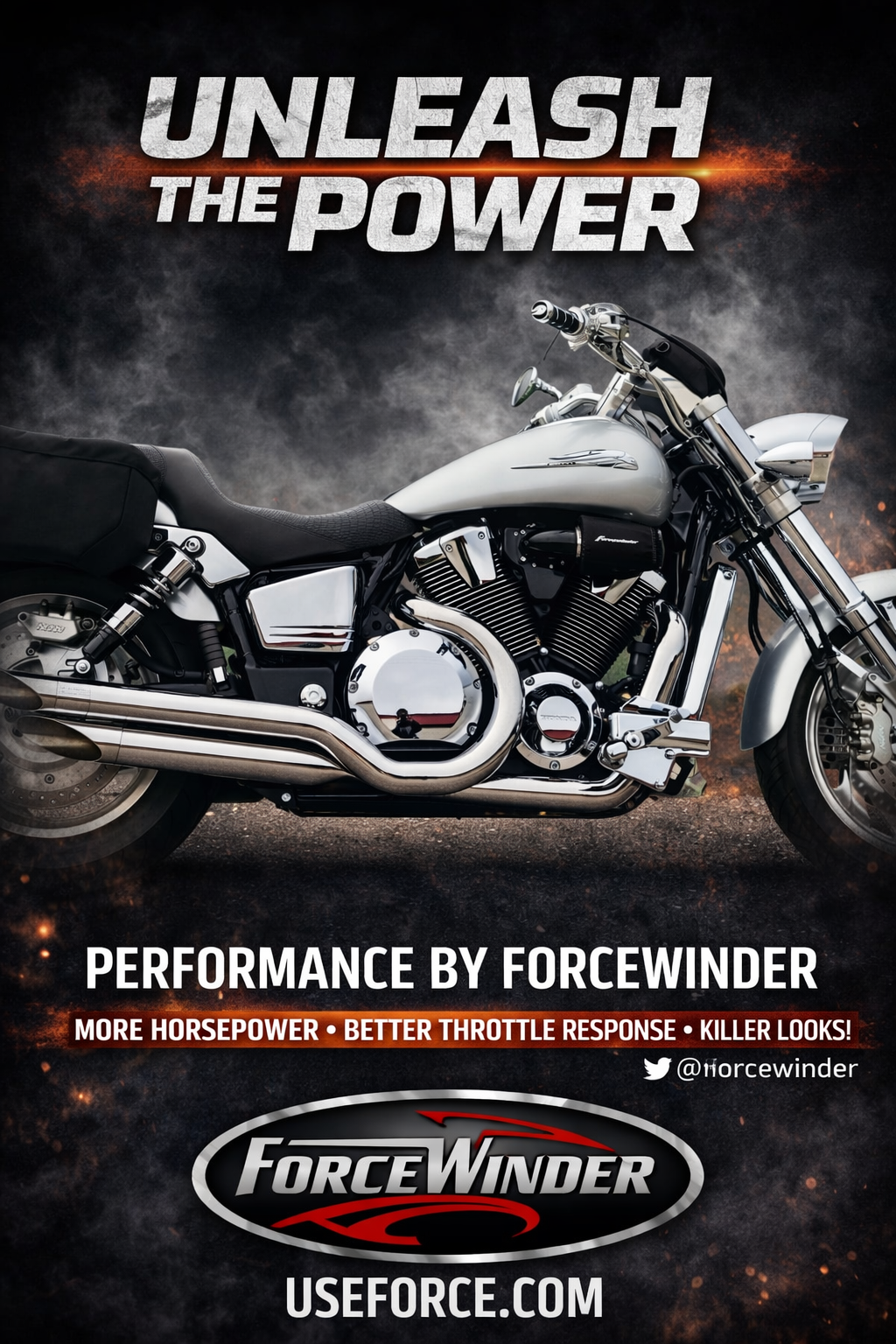 Honda VTX 1800 air cleaner by ForceWinder Performance Intakes