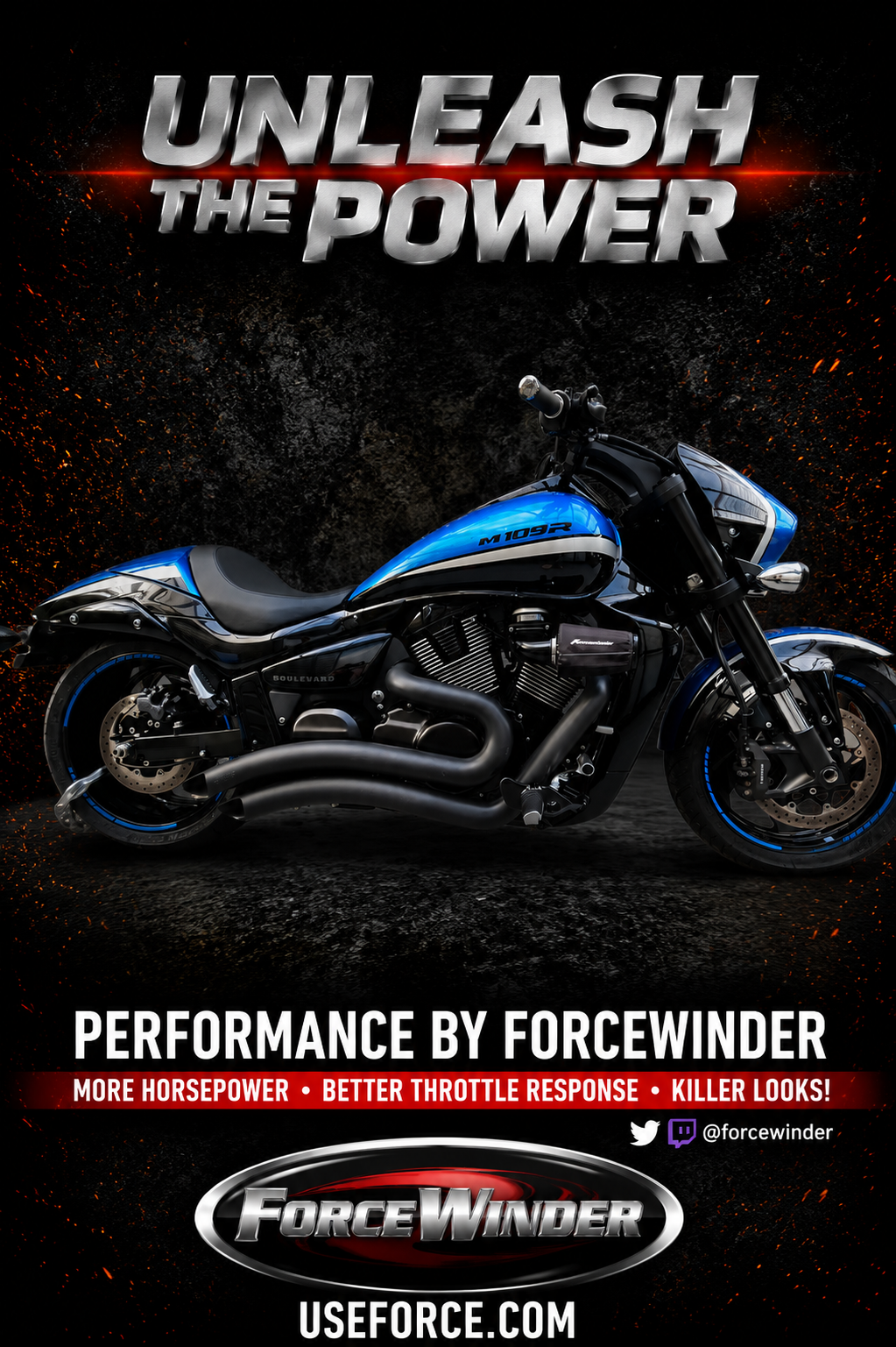 Suzuki M109 dual air cleaner system by ForceWinder Performance - Kyle