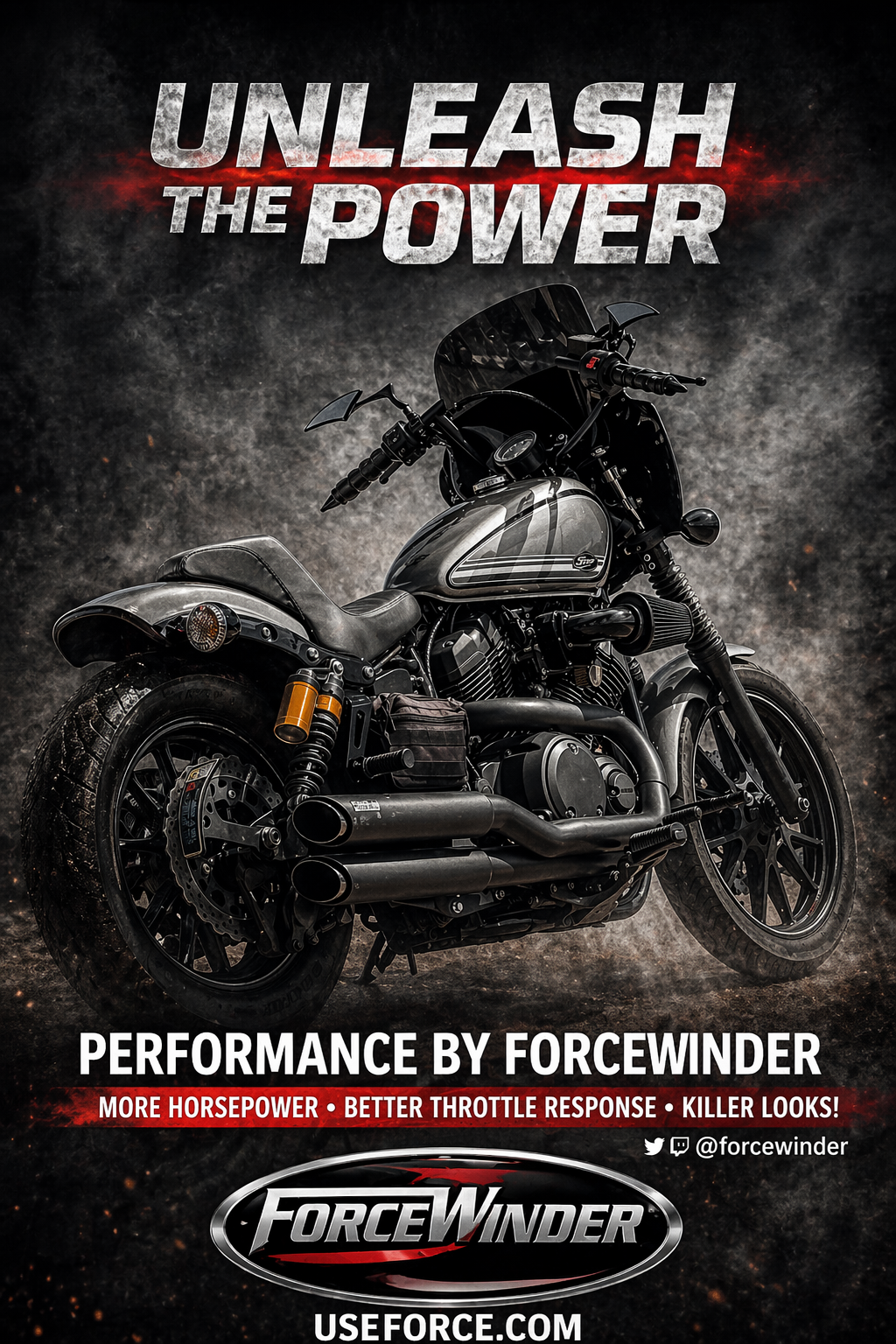 Yamaha Bolt with ForceWinder air cleaner