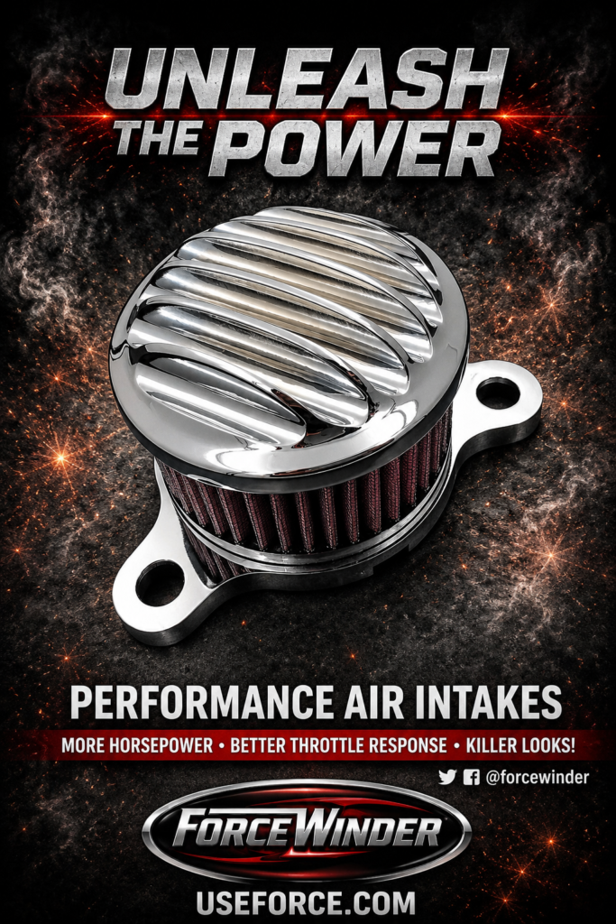 ForceWinder Harley Sportster Black Ops Chrome Intake